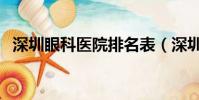 深圳眼科醫院排名表(深圳眼科醫院排行)