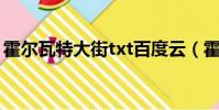 霍爾瓦特大街txt百度云(霍爾瓦特大街 txt)