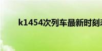 k1454次列車最新時刻表(k1454)