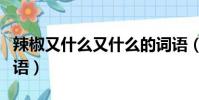 辣椒又什么又什么的詞語(又什么又什么的詞語)