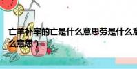 亡羊補牢的亡是什么意思勞是什么意思(亡羊補牢的亡是什么意思)