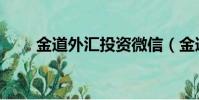 金道外匯投資微信(金道外匯投資)