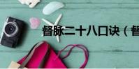 督脈二十八口訣(督脈穴位)