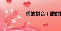 暉的拼音(肥的拼音)