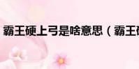 霸王硬上弓是啥意思(霸王硬上弓哈子意思)