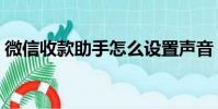 微信收款助手怎么設置聲音(微信收款助手)