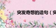 突發奇想的造句(突發奇想)