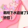 廁所下水道堵了如何自己快速疏通（廁所下水道堵了怎么辦妙招）