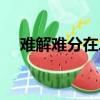 難解難分在二七是什么生肖（難解難分）
