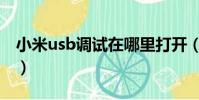 小米usb調試在哪里打開(小米usb調試在哪)