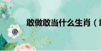 敢做敢當什么生肖(敢做敢當)