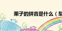 栗子的拼音是什么(梨子的拼音)