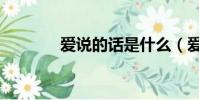 愛說的話是什么(愛說電話)