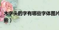 木字頭的字有哪些字體圖片(木字頭的字有哪些)