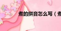 煮的拼音怎么寫(煮的拼音)