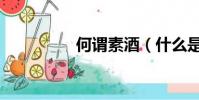 何謂素酒(什么是素酒)