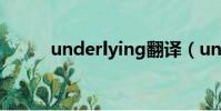 underlying翻譯(underlying)