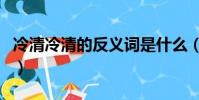 冷清冷清的反義詞是什么(冷冷清清的反義詞)