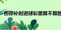 傷停補時進球彩票算不算勝負(傷停補時)