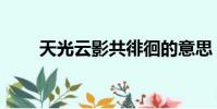 天光云影共徘徊的意思(天光云影)