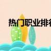 熱門職業排行榜前十名2023（熱門職業）