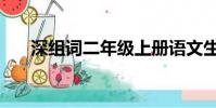 深組詞二年級上冊語文生字(深組詞)