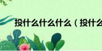 投什么什么什么(投什么問什么成語)