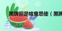 黑牌照是啥意思使(黑牌照有什么用)