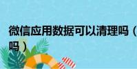 微信應用數據可以清理嗎(應用數據可以清理嗎)