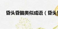 昏頭昏腦類似成語(昏頭昏腦類似詞語)