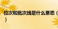 位次和批次線是什么意思(批次線是什么意思)