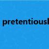 pretentiously displaying（pretentious）