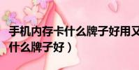 手機內存卡什么牌子好用又便宜(手機內存卡什么牌子好)