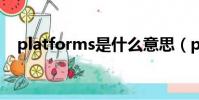 platforms是什么意思(platformSDK)