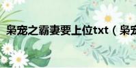 梟寵之霸妻要上位txt(梟寵之霸妻要上位)