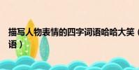 描寫人物表情的四字詞語哈哈大笑(描寫人物表情的四字詞語)