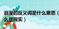 浪漫的反義詞是什么意思(浪漫的反義詞為什么是現實)