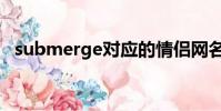 submerge對應的情侶網名(submerge)