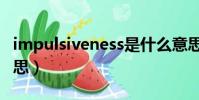 impulsiveness是什么意思(impulse什么意思)
