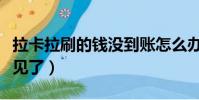 拉卡拉刷的錢沒到賬怎么辦(拉卡拉刷的錢不見了)