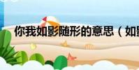 你我如影隨形的意思(如影隨形的意思)