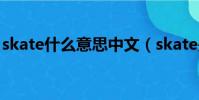 skate什么意思中文(skate是什么意思中文)