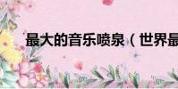 最大的音樂噴泉(世界最大音樂噴泉)