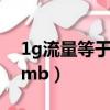 1g流量等于多少mb流量（3g流量等于多少mb）