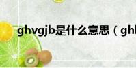 ghvgjb是什么意思(ghb是什么意思)