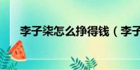 李子柒怎么掙得錢(李子柒怎么盈利)