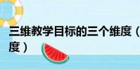 三維教學目標的三個維度(教學目標的三個維度)
