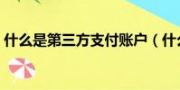 什么是第三方支付賬戶(什么是第三方支付)