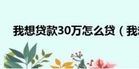 我想貸款30萬怎么貸(我想貸款怎么貸)