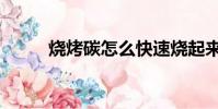 燒烤碳怎么快速燒起來(燒烤碳)
